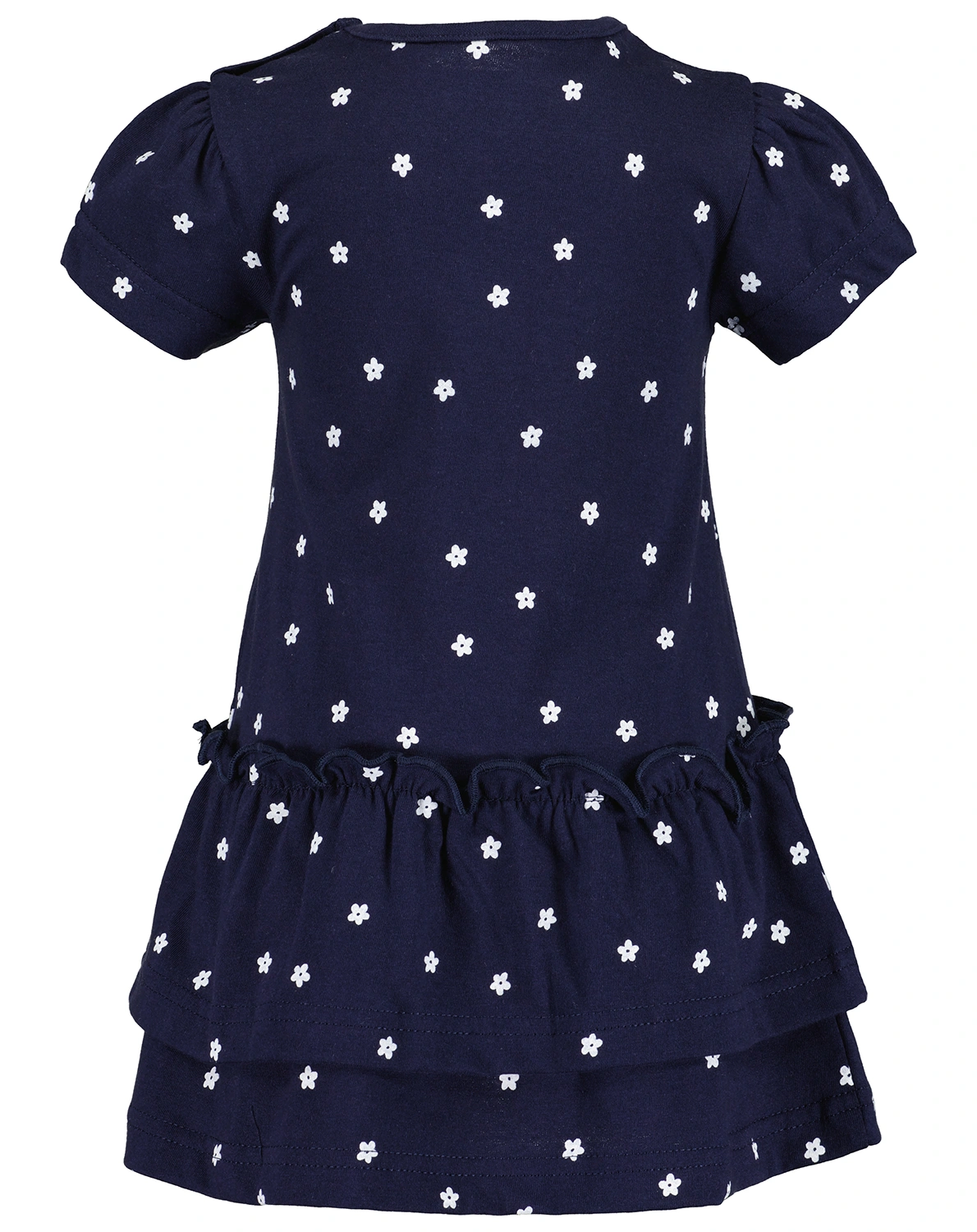 Kurzarm-Kleid BLOSSOM POLKA in nachtblau