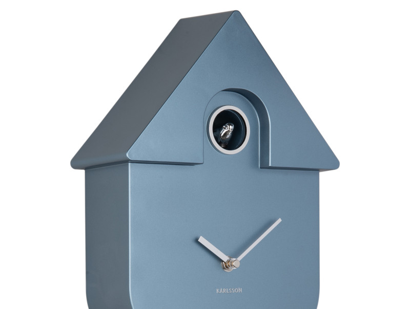 Wall Clock Modern Cuckoo Metallic KA5867DB Metallic dark blue