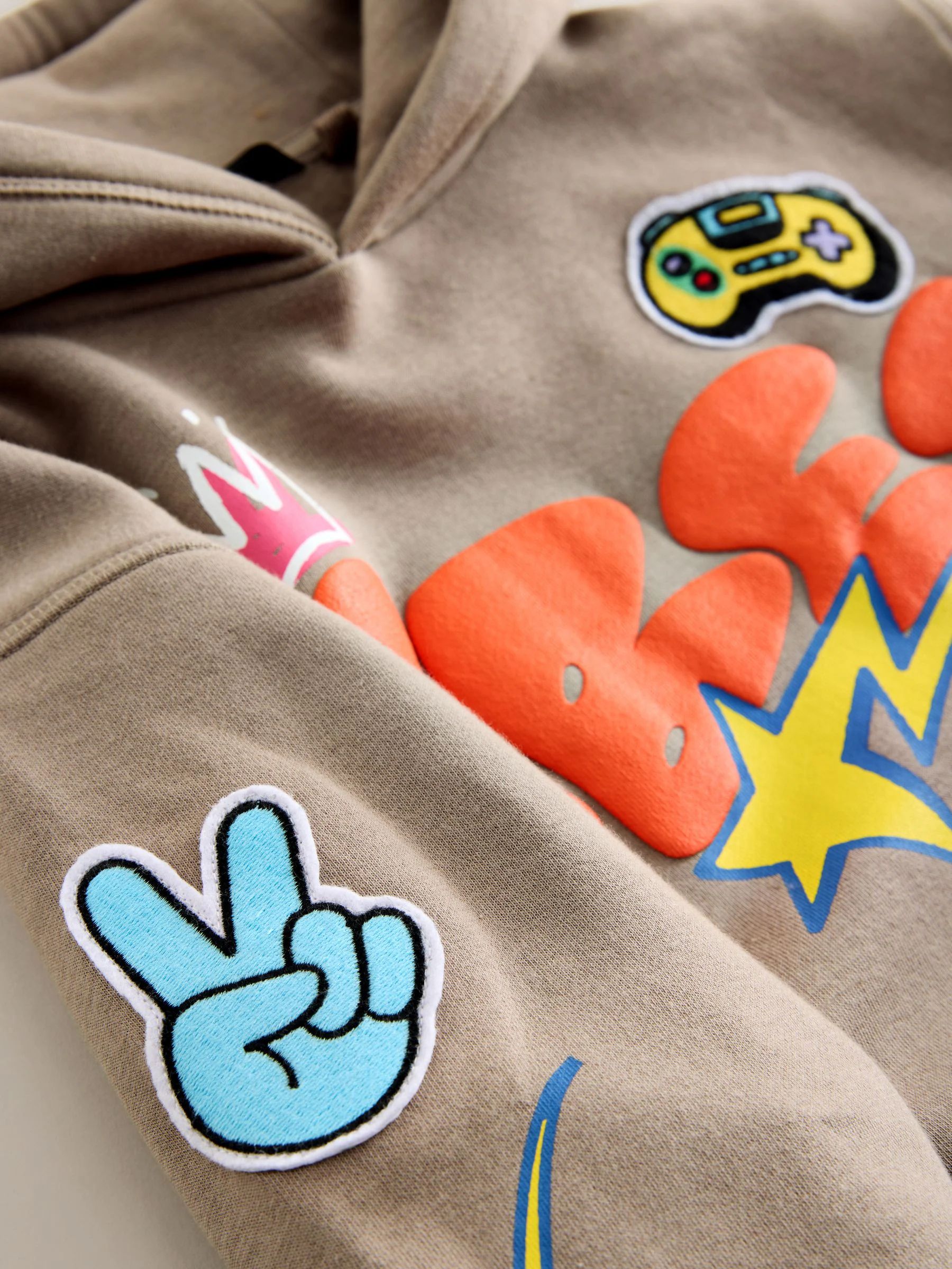 Kiezelkleurig Vibes - Grafische print hoodie voor oudere jongens (3-16jaar)