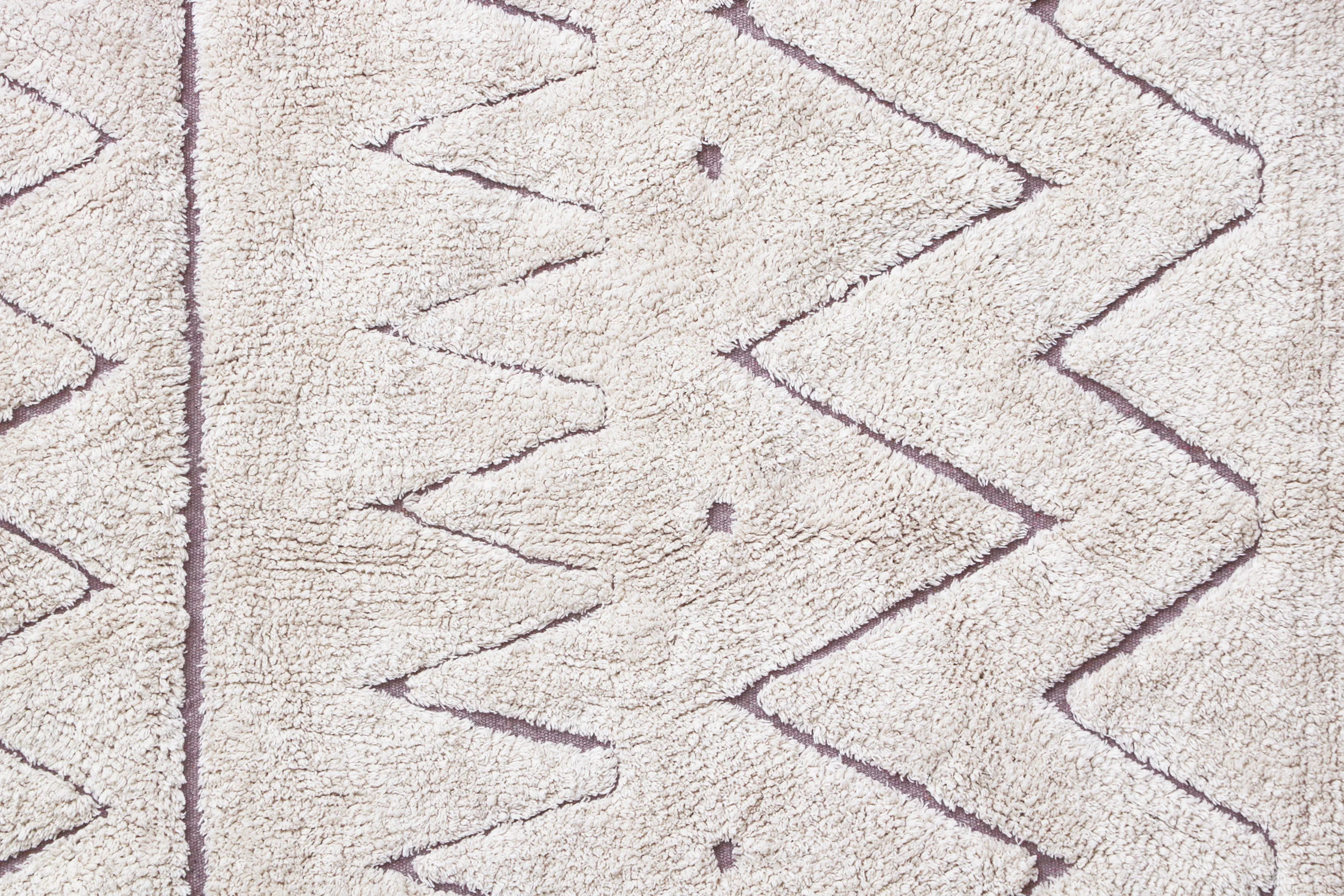 TAPISCYCLED AZTECA - Tapiscycled rectangulaire lavable en coton | Beige