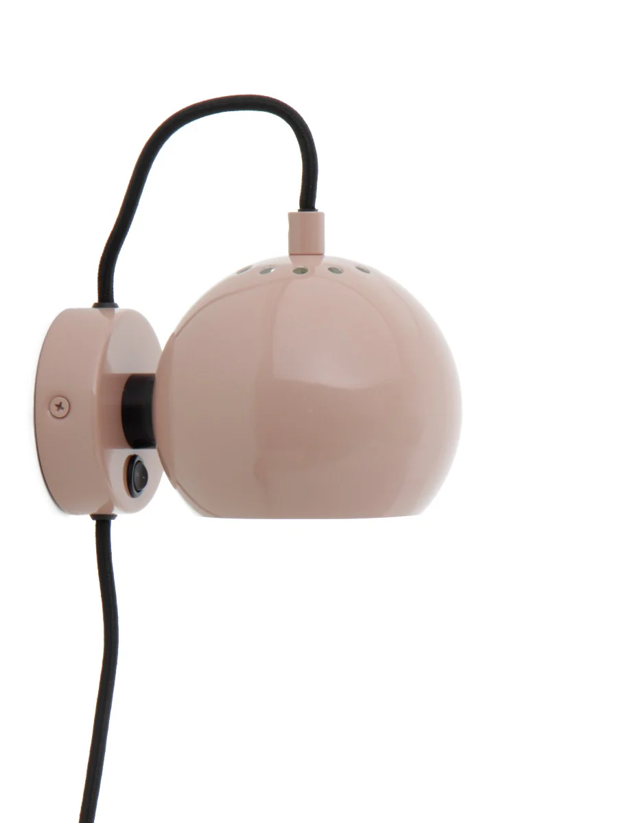 Frandsen  Ball Wall væglampe - Nude Glossy - Ø:12