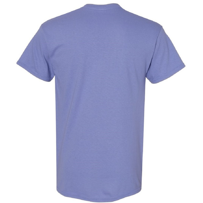 Camiseta básica de manga curta Gildan Heavy Cotton, 100% algodão grosso.