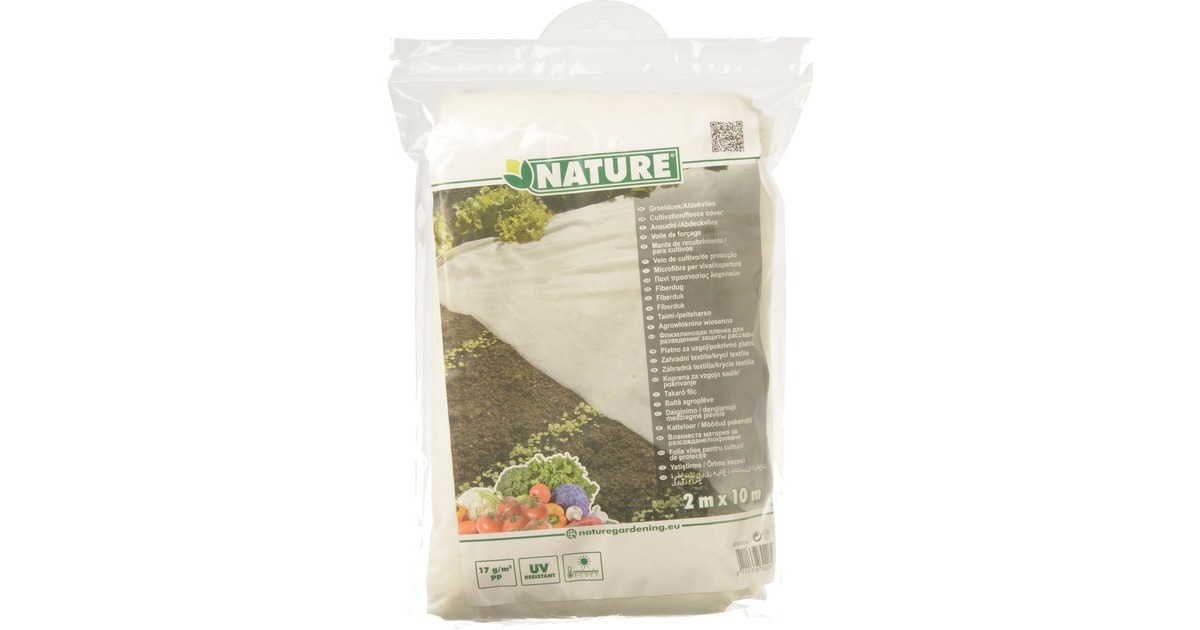 NatureAfdekvlies kweekkas  (Wit, 2 x 10 m)