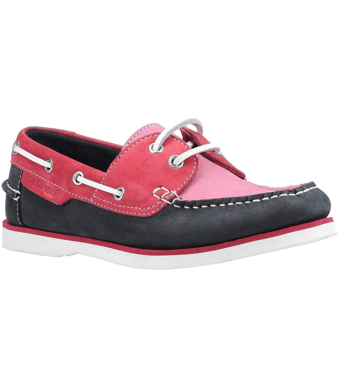 Hush Puppies - Chaussures bateau HATTIE - Femme (Rose/bleu marine) - UTFS7059