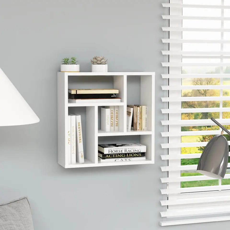 vidaXL - Plank - Wit - Bewerkt hout