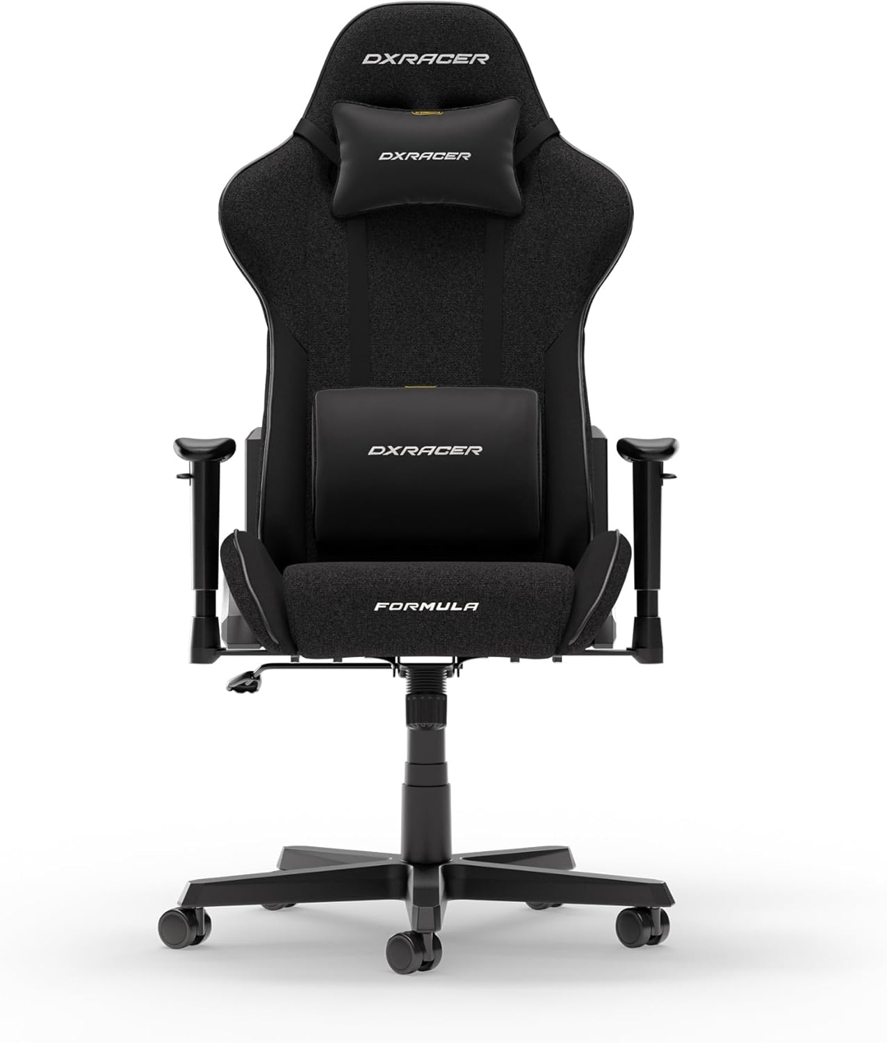 DXRacer Formula L Schwarz Stoff das Orginal Gamingstuhl, Sessel Ergonomischer, Stuhl, Gaming Chair für PC Gamer und Office