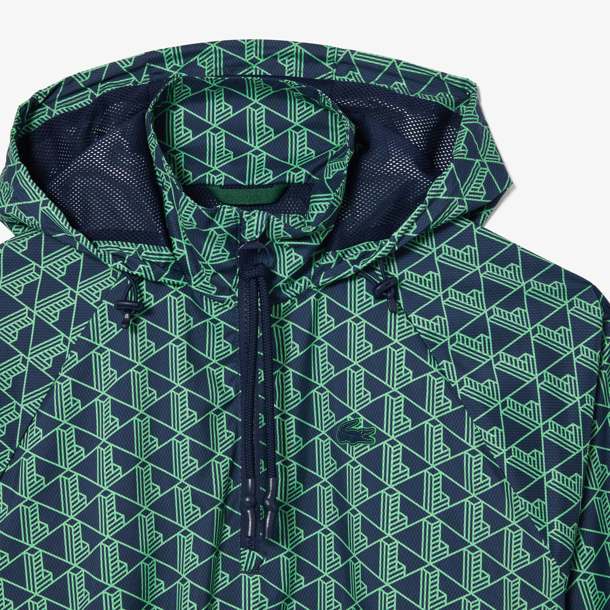 Extraweite Taft-Jacke mit Monogramm zum Überziehen Jacken & Mäntel - Blau - Lacoste - Damen