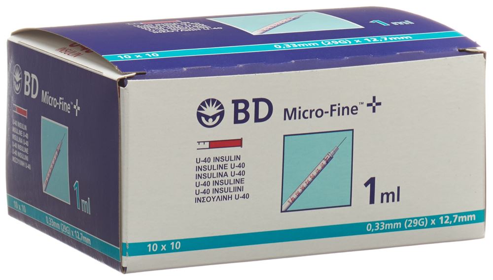 BECTON DICKINSON Insulin Spritze<br>100 × 1 ml