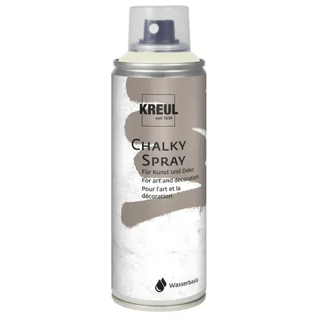 KREUL Chalky Spray hochpigmentiert und wasserfest für Innen und Außen, 200 ml, White Cotton