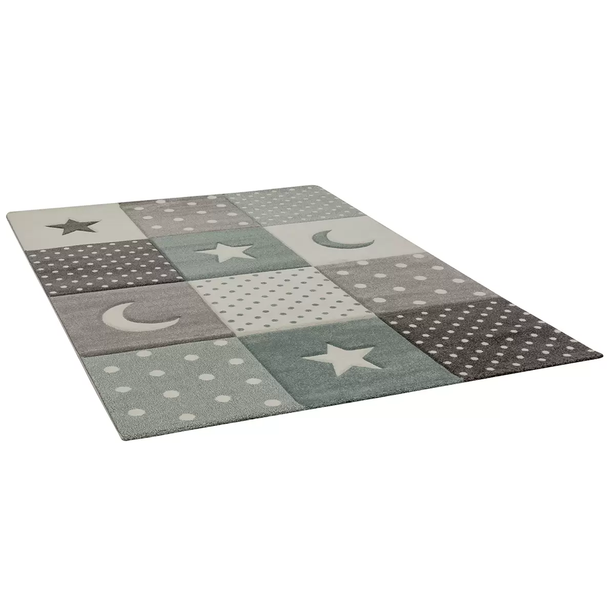 Kinderteppich Diamond Kids Pastel SV grau,blau