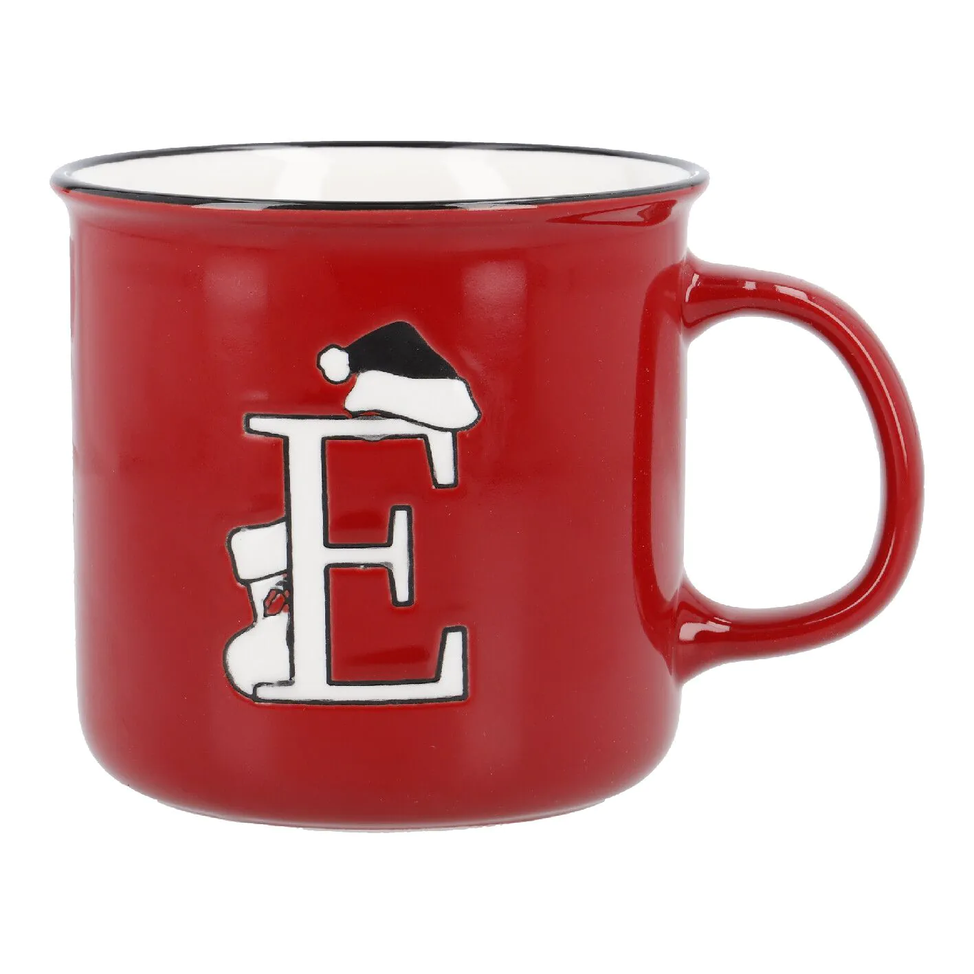 Becher Buchstabe/Weihnachten, E/weiß, 540 ml