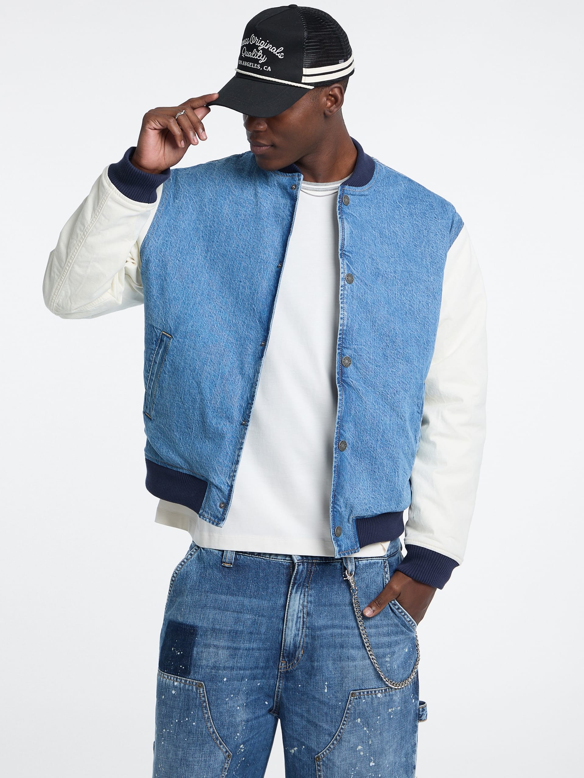 Jaqueta estilo colegial jeans