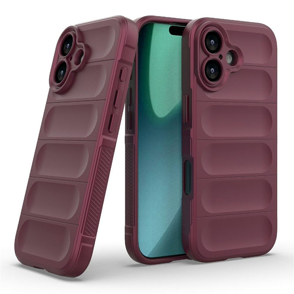 iPhone 17 Outdoor Gummi Schutzhülle Anti-Drop - Dunkelrot