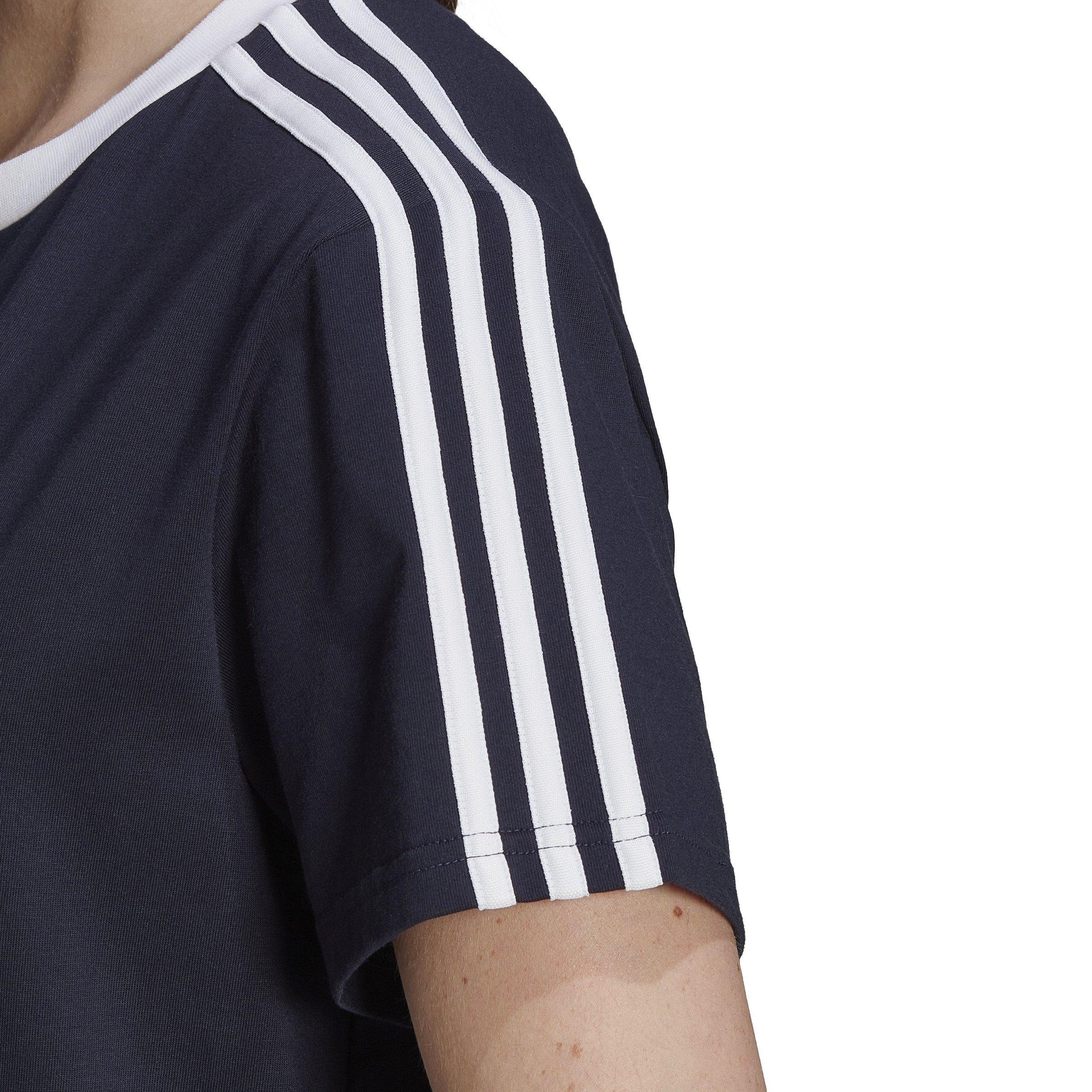 adidas Essentials 3 Stripe T-Shirt Womens