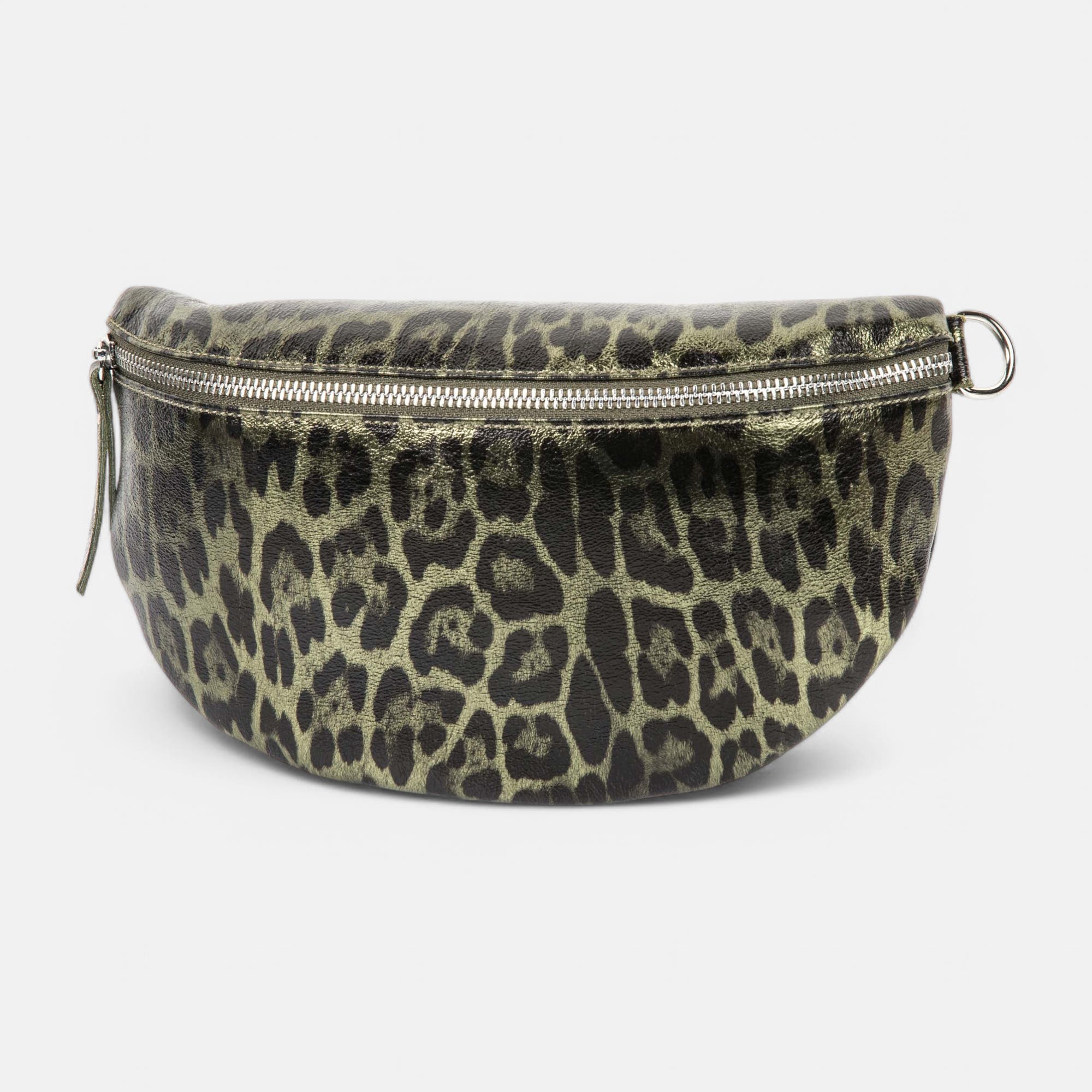 Banane en cuir kaki