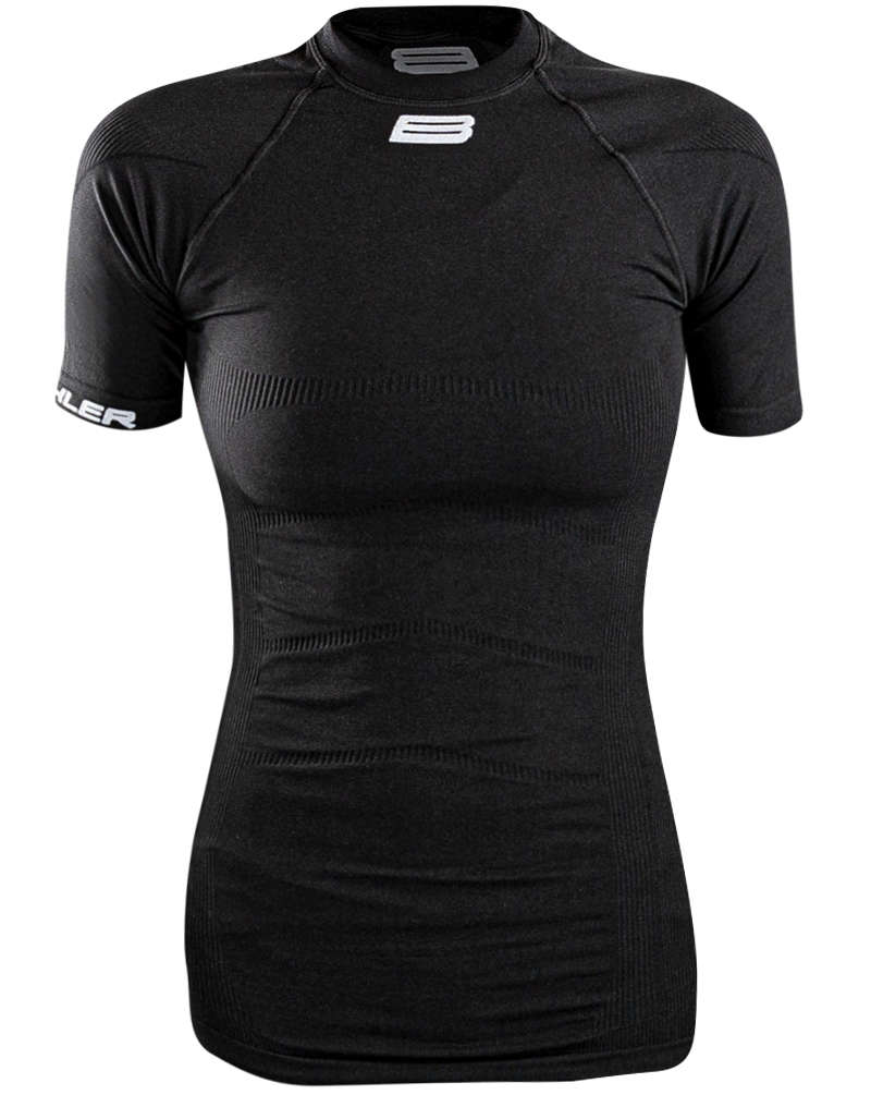 Biehler Seamless Pro Ondershirt Korte Mouwen Zwart Dames