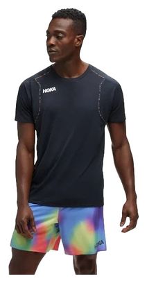 Maillot manches courtes Hoka Glide Marathon Pack Noir
