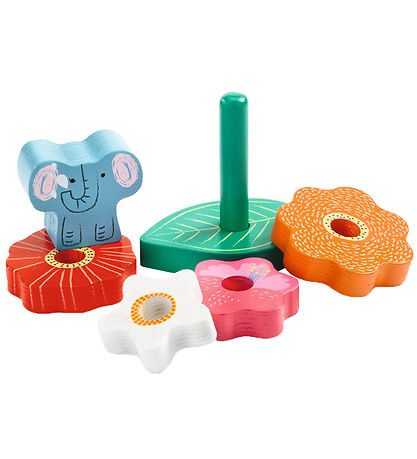 Djeco Puzzlespiel/Stapelspielzeug - 8 Teile - Holz - Happy