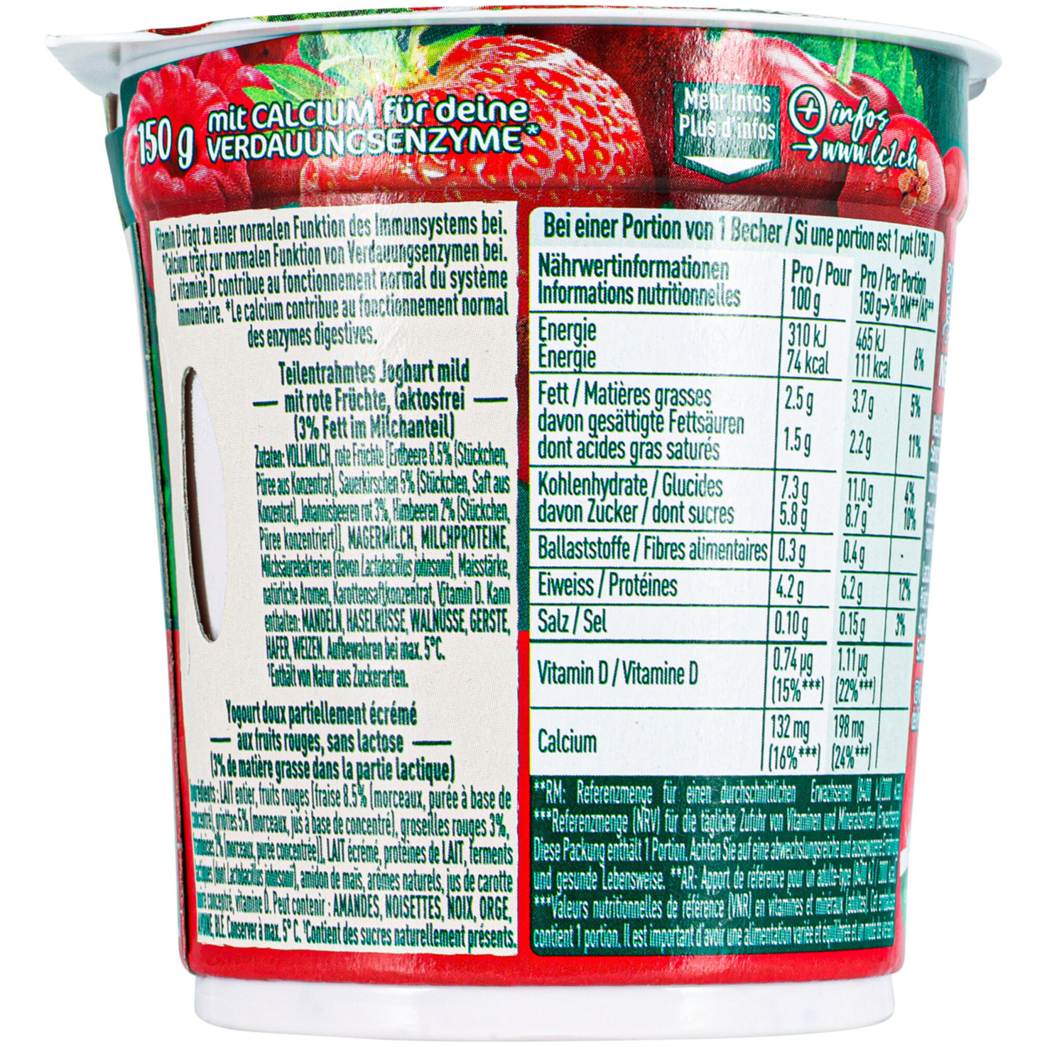 LC1 Joghurt ohne Zuckerzusatz rote Früchte laktosefrei 2x150g