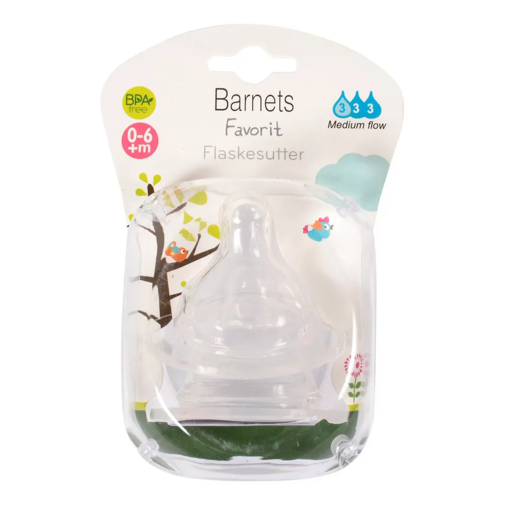 Barnets Favorit Flaskesutter slow - 0-6 mdr. - 2 stk.
