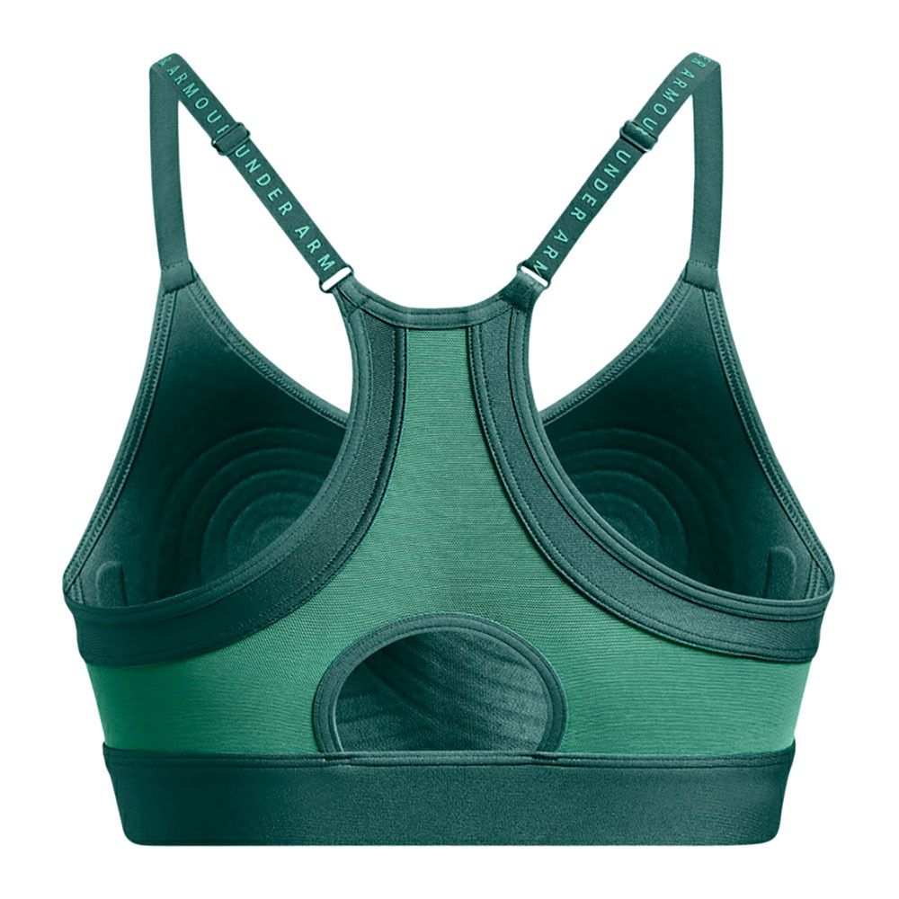 Under Armour UA INFINITY LOW COVERED - Brassière Femme coastal teal/birdie green