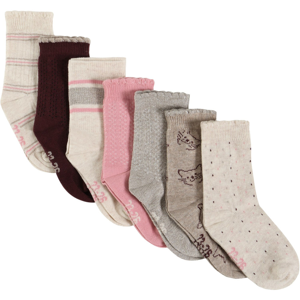 Køb Minymo Wild Rose Strømper W.Pattern (7-Pack )