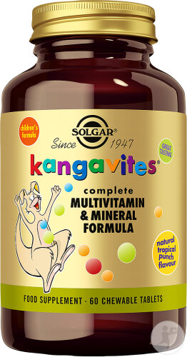 Solgar Kangavites Tropical Punch Multivitamines Enfant 60 Comprimés À Croquer