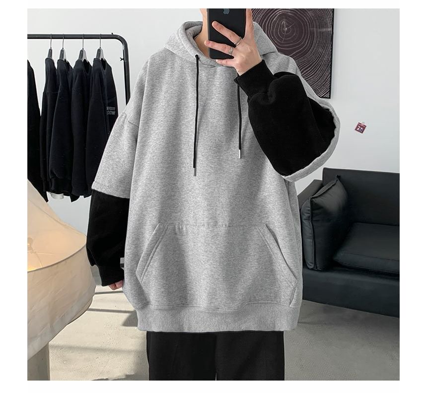 Bay Go Mall - Tweekleurige losse hoodie