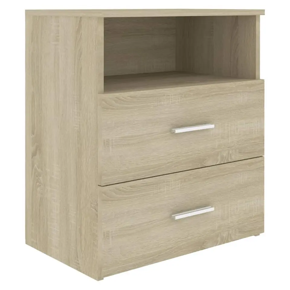 vidaXL - Nachtkastje - Bruin - Bewerkt hout