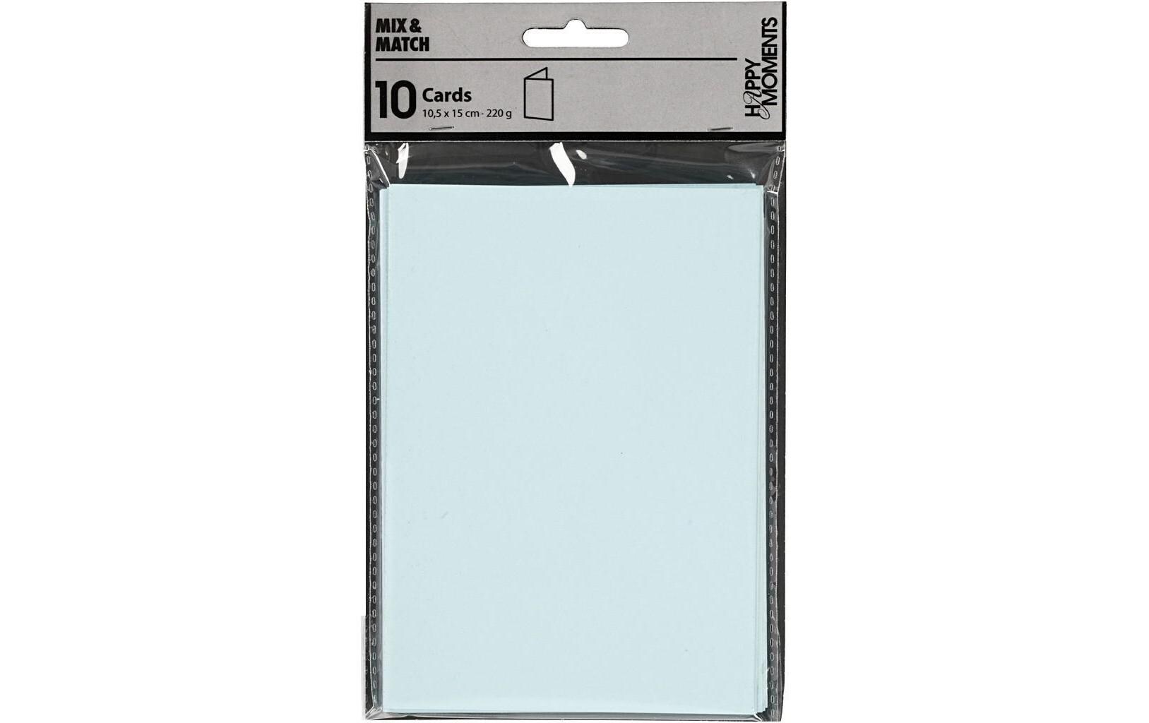 Blankokarte 10.5 x 15 cm ohne Couvert, HellblauKarten, 220 g/m²