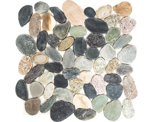 Natuursteenmozaïek XKS 403 ca. 31,5x31,5 cm bruin/grijs/groen