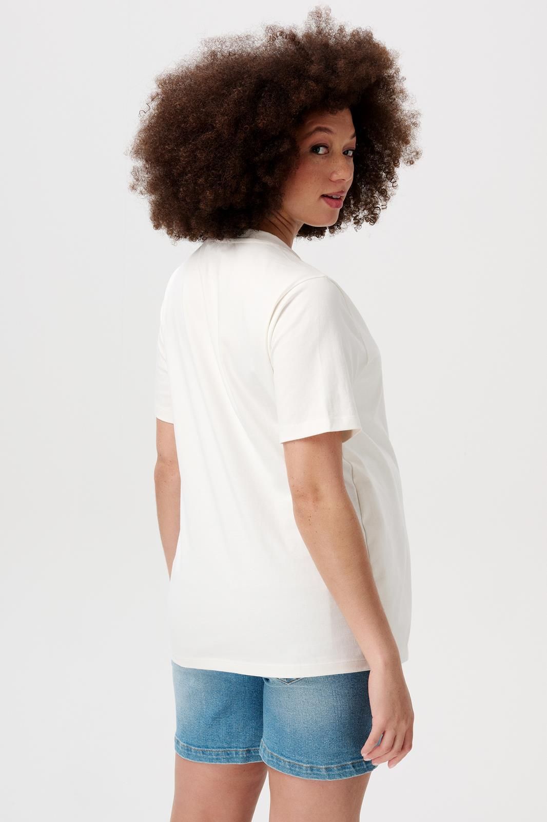 Noppies Maternity Voedings t-shirt Ifke - Cream