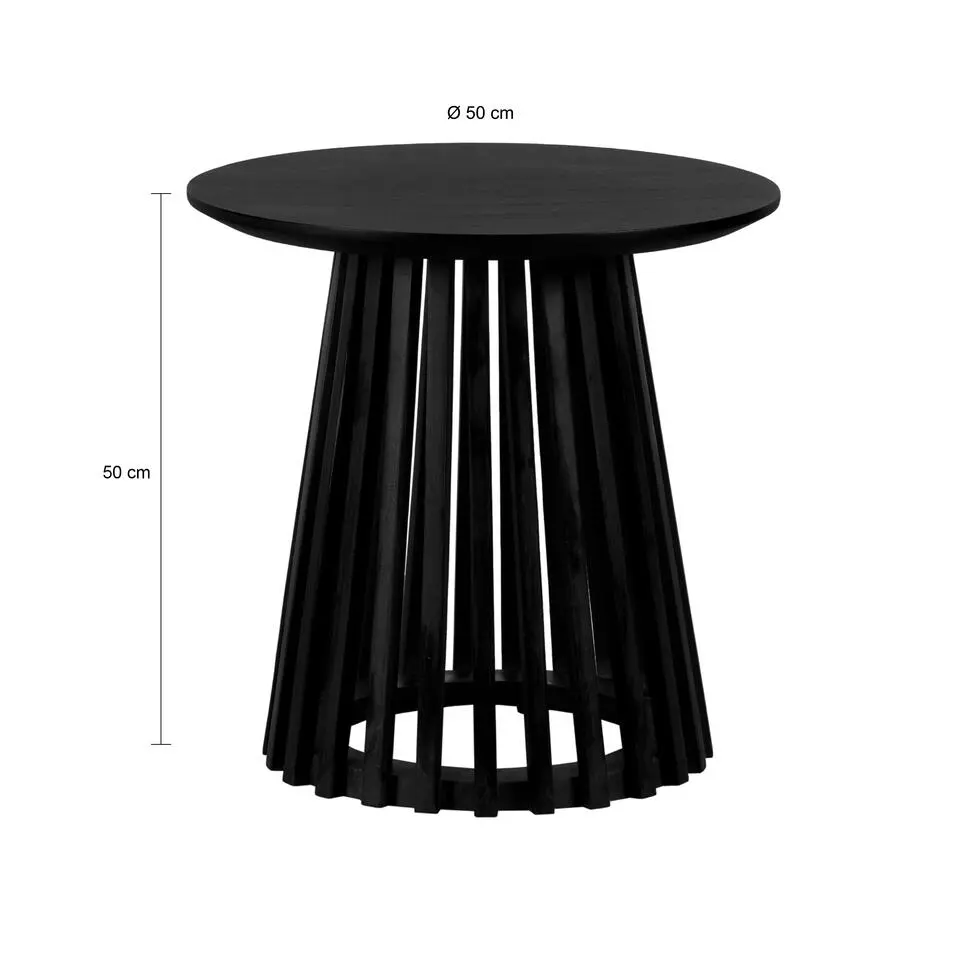 Lewis & Loft Salontafel Levi - FSC Mangohout - Zwart - Set van 2