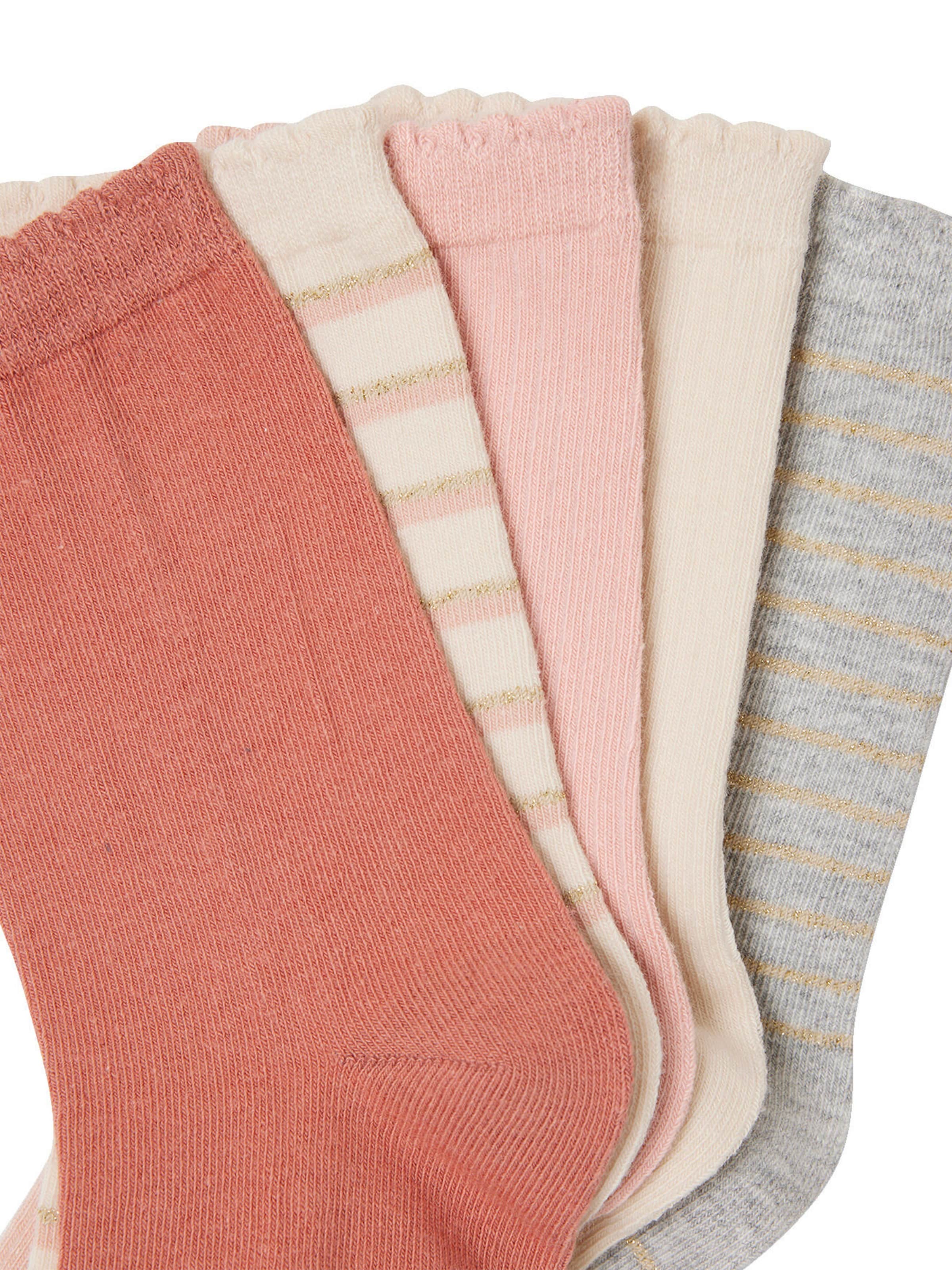 Vertbaudet 5er-Pack Mädchen Socken altrosa