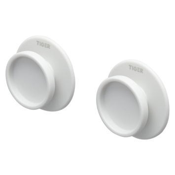Tiger Handdoekhaak Tess wit/lichtgrijs 2 stuks