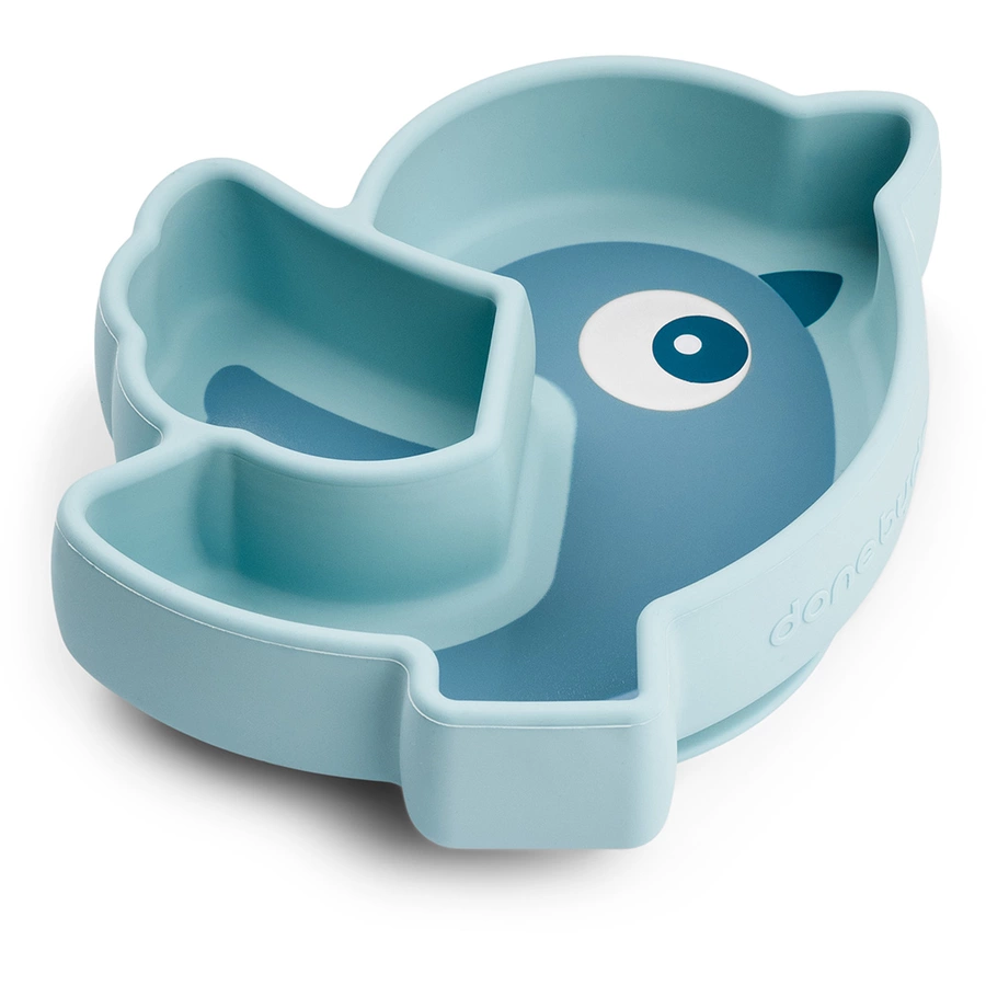Done by Deer™ Snackteller Silikon Stick&Stay in Birdee Blau