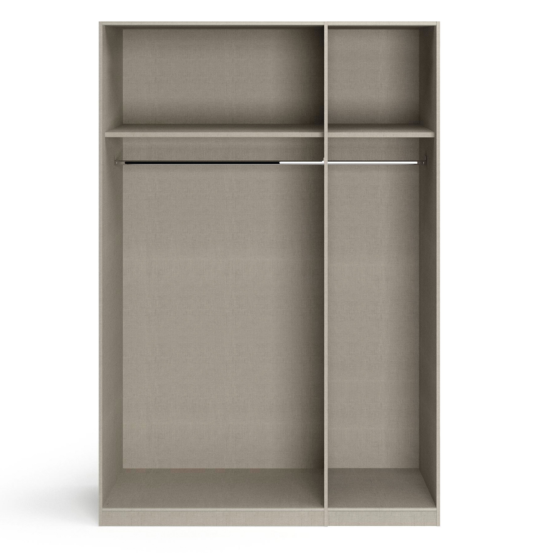 Drehtürenschrank - seidengrau - 3-türig - 136x210 cm