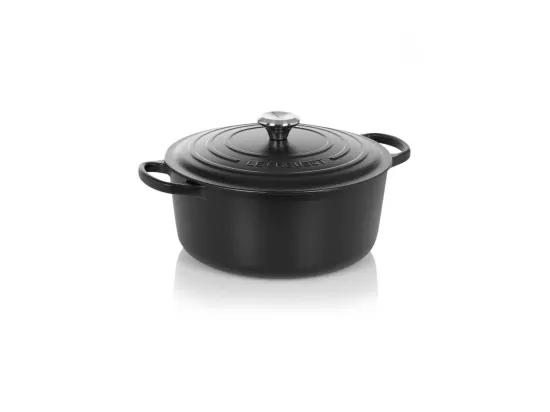 Cocotte ronde Signature 26 noir mat