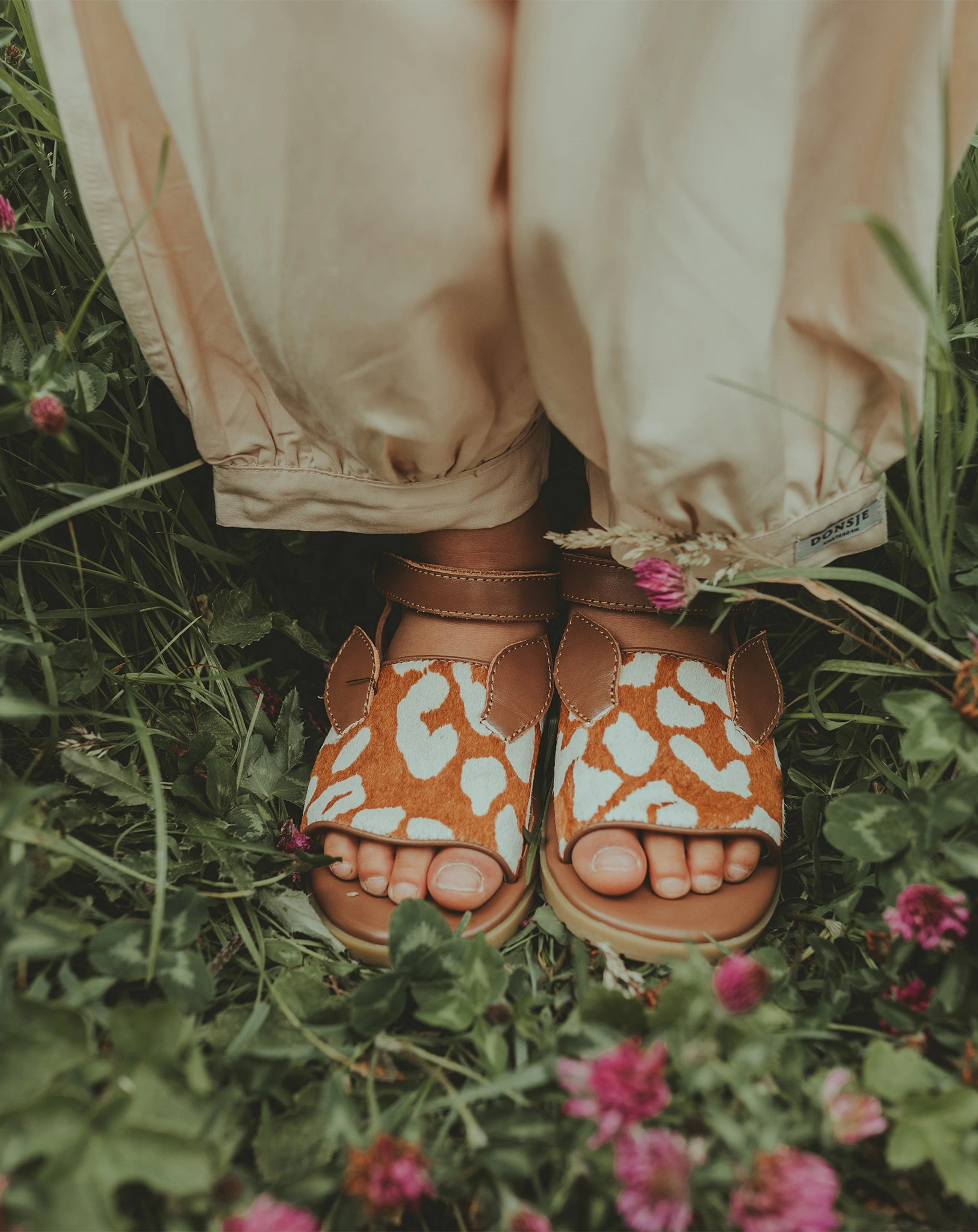 Klett-Sandalen LARA - FAWN in brown/white