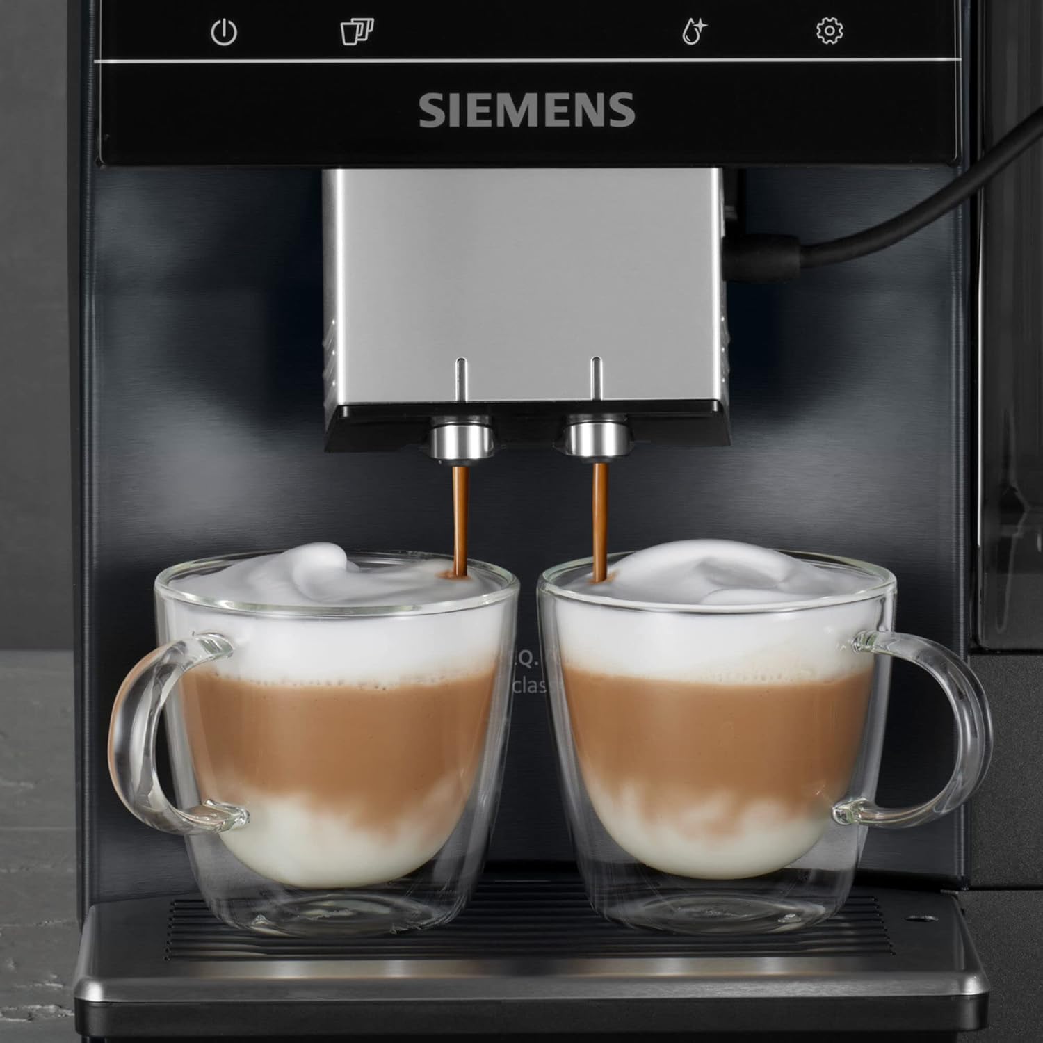 Siemens Electroménager Smart-Kaffeemaschine, EQ. 700, Display iSelect, CoffeeWorld, Cappuccinatore flexibel, Home Connect, Morgennebel, TP705R01 Classic