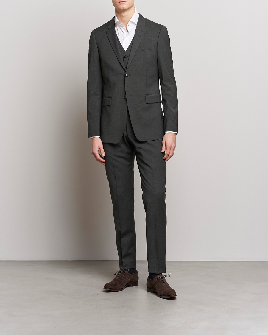 Tiger of Sweden Tenuta Wool Travel Suit Trousers Olive Extreme