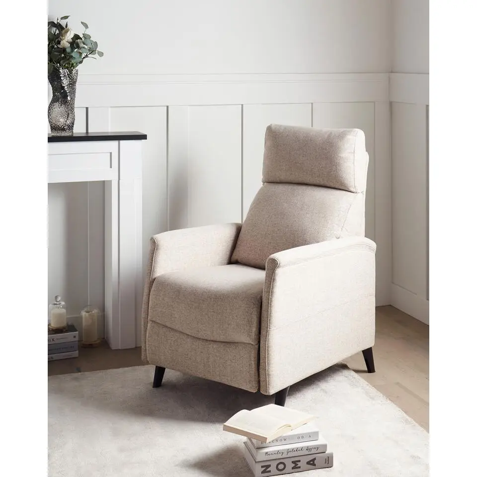 SELVIK - Relaxfauteuil - Taupe - Stof