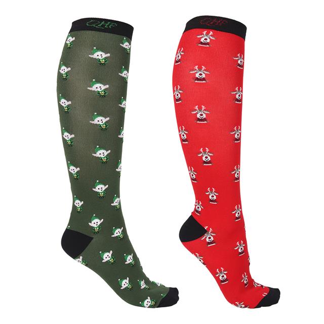 Sokken QHP Kerst Elf En Rudolph 2-pack Multicolor
