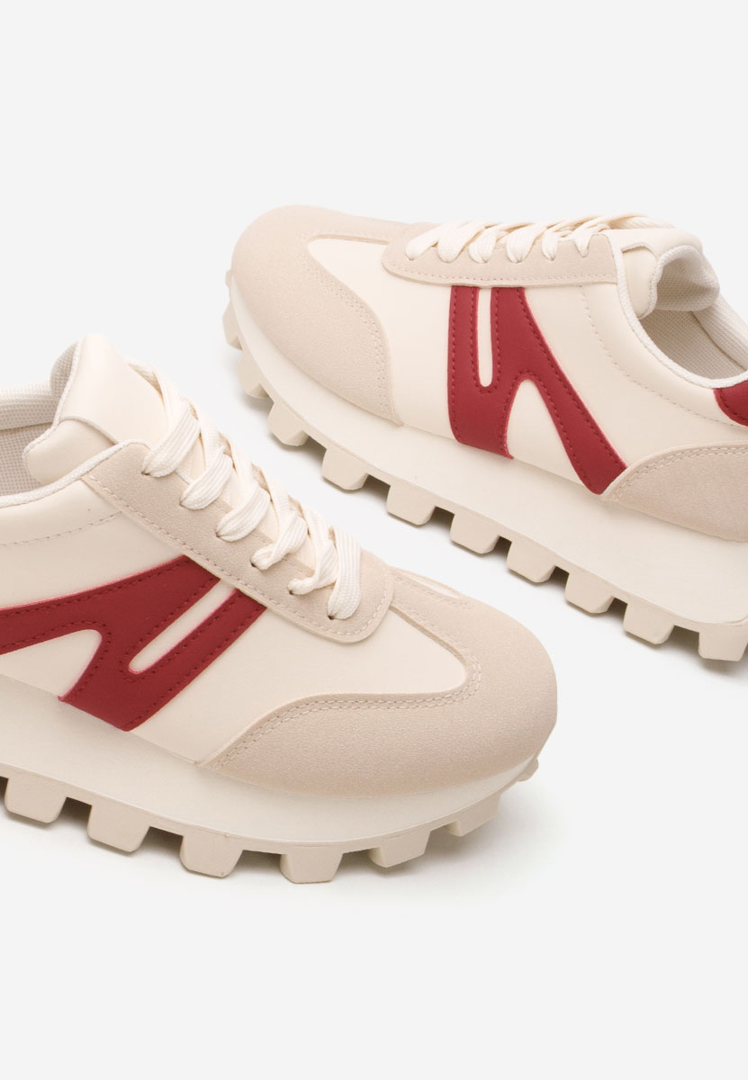 Baskets pour femme beige Shelena