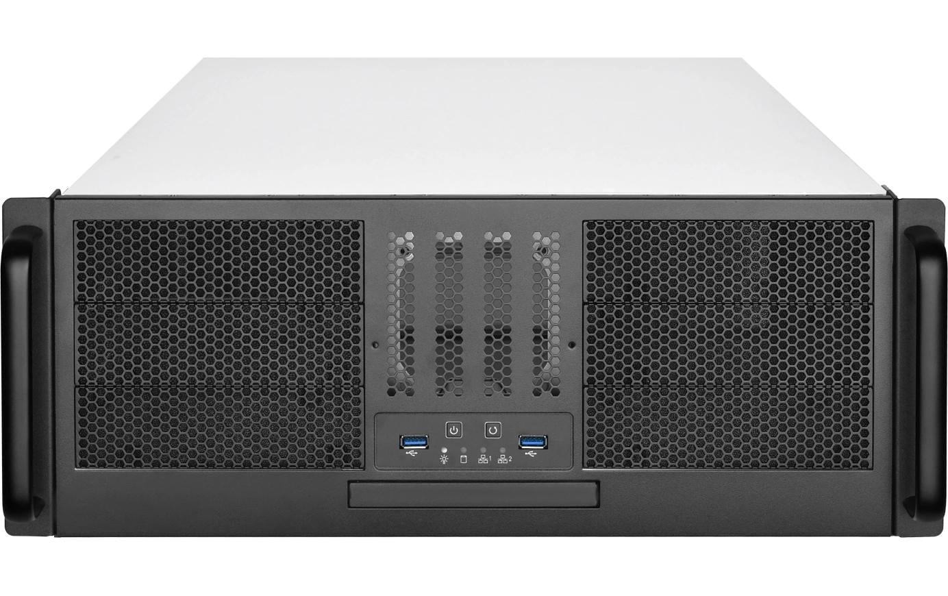 Gehäuse RM41-506<br>Rackmount-Gehäuse mit zwei vorinstallierten 80-mm-PWM-Lüftern