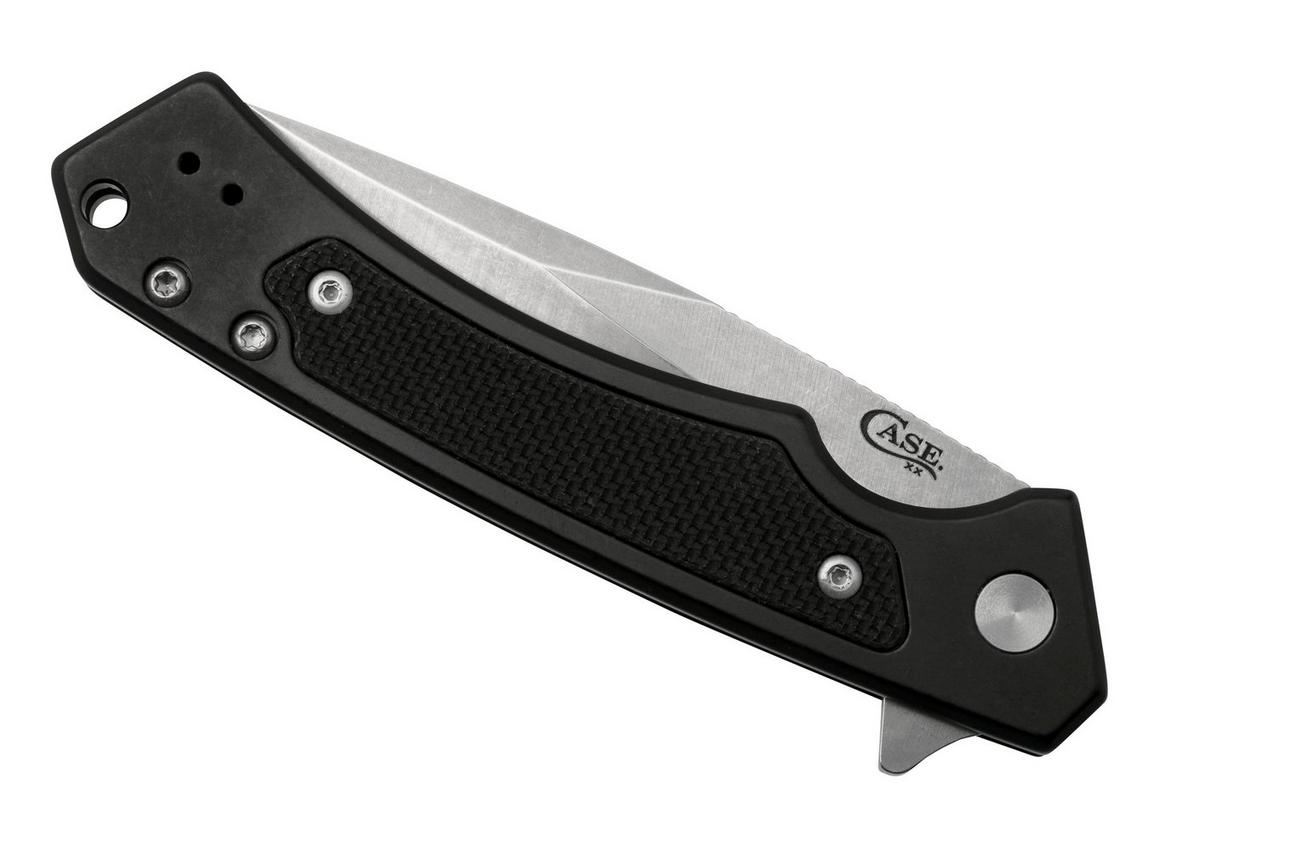 Case The Marilla, Black Anodized Aluminum, CPM 20CV, Black G10 Inlay, 25884 zakmes