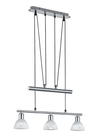 TRIO Retrofit LED Pendellampe LEVISTO 3 flg nickelfarbig