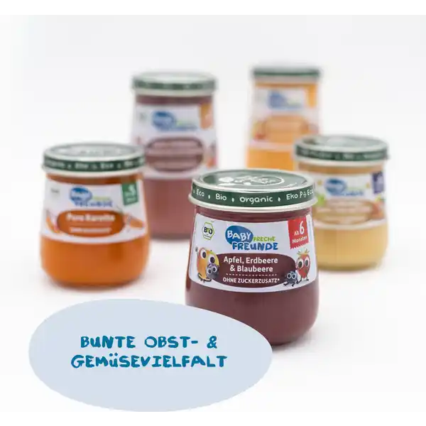 Bio Baby Apfel, Erdbeere & Blaubeere