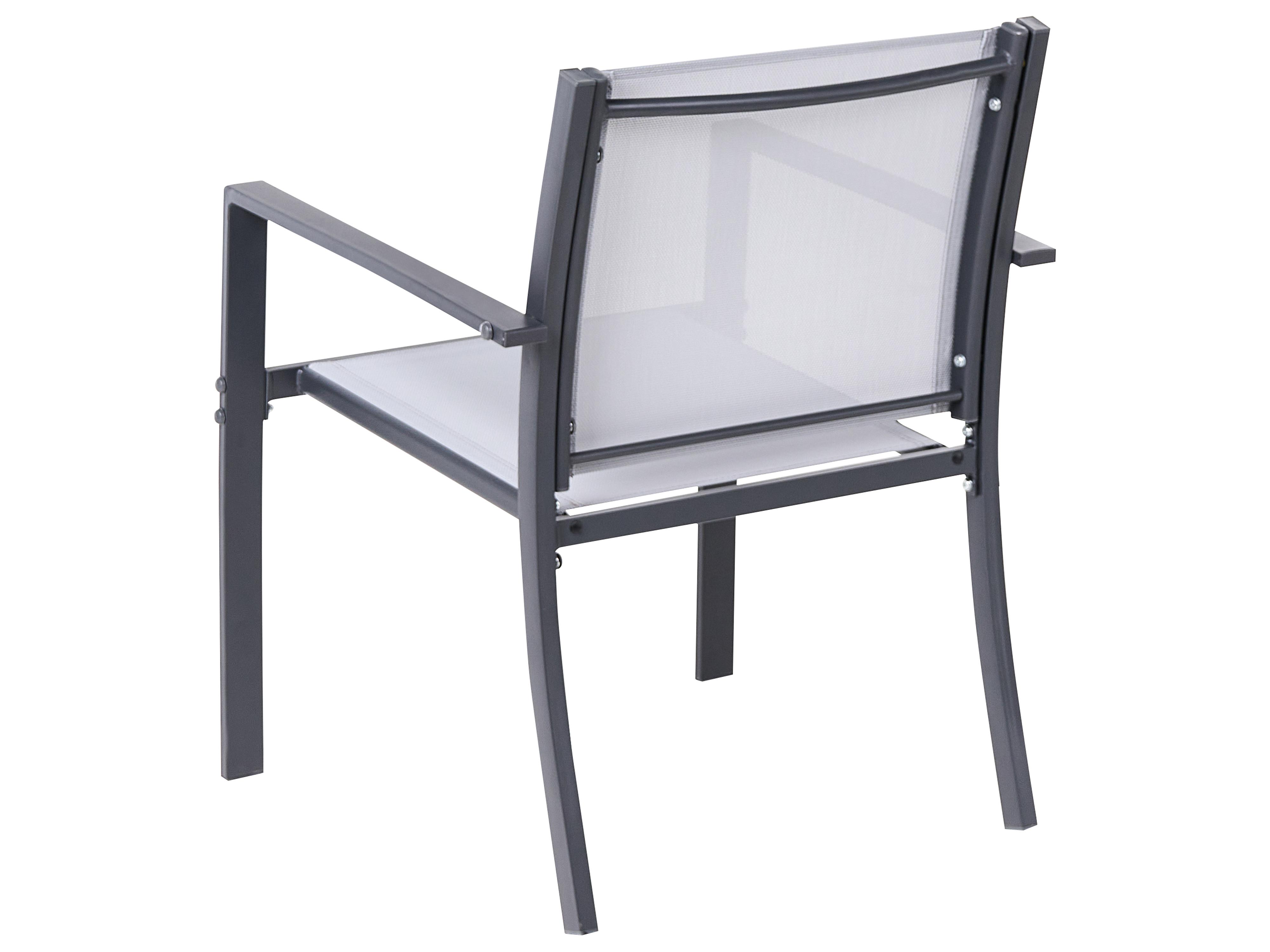Loungeset met tafel 4-zits TAVOLETO Metaal Grijs