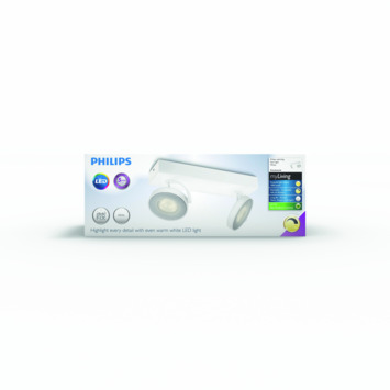 Philips duospot Clockwork LED 2x4.5 watt wit